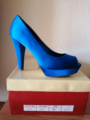 Zapatos tacon azul discount electrico