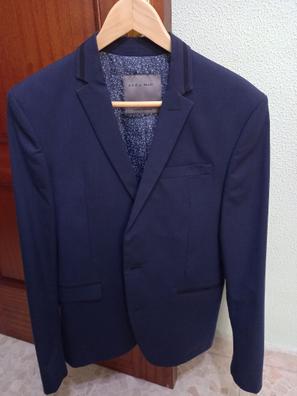 Traje azul online zara