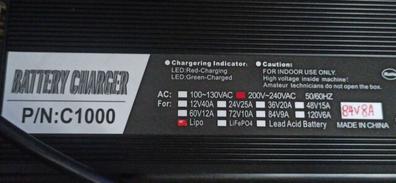 Chargeur 4A Batterie 48V Lithium rapide pour batterie LIMN, LiPO