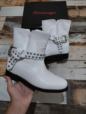 Botines color online blanco