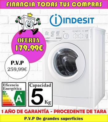 Lavadora carga superior Indesit BTWL60400SPN, Blanco, 6 kg, 1000