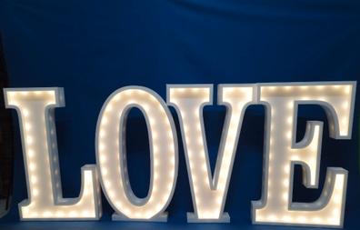 Palabras Love de Boda en Corcho, 60 cm de altura x 15 cm de grosor, Letras  Fabricadas en Corcho Color Blanco