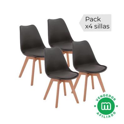 PACK 4 O 1 SILLA mueble estilo INS nórdico medieval, Sillas sencillas de  plástic comedor, nórdico