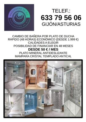 Cambio de bañera por plato de ducha 160x70 por 790 € - oferta con  descuento: 53%, Ofertas en gijon
