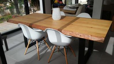  Quarte Juego de mesa redonda de comedor de 5 piezas, sillas de  cocina de madera maciza con 1 mesa de cocina con parte superior de chapa de  mármol y 4 sillas