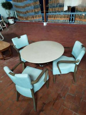 Mesa plegable para patio, mesa de comedor al aire libre, mesa rústica  vintage, mesa de jardín, mesa de jardín, mesa de balcón, mesa auxiliar  redonda