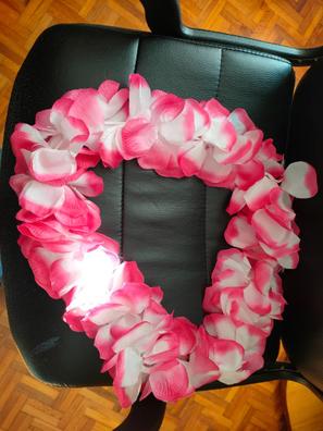 Collar hawaiano Rosa Neón que brilla con luz UV 0,40€
