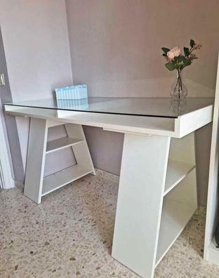 Tablero perforado escritorio blanco ikea Mesas de segunda mano