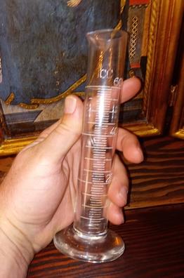 antigua probeta vaso medidor farmacia cristal - Compra venta en