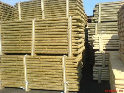 Pack de 5 postes de pino cuperizados calibrados sin punta (rollizos) -  Maderterraneo