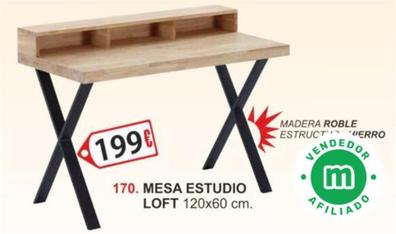 Mesa Alta Bar loft roble nordish 100 cm(alto)120 cm(ancho)70 cm(largo)