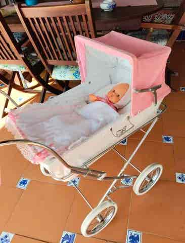 Milanuncios Coche de muñecas rosa y blanco