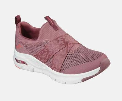 Zapatos skechers hombre 2024 sin cordones rosa