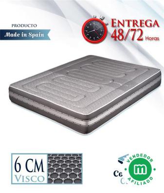 Colchón 105x190 Con Viscografeno Premium Ionizado, Alta Transpirabilidad Y  Reversible, Altura 30 Cm