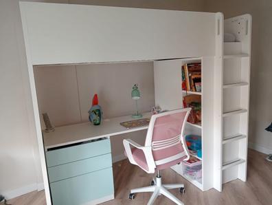 SMÅSTAD cama alta, blanco blanco/con escritorio con 3 cajones, 90x200 cm -  IKEA