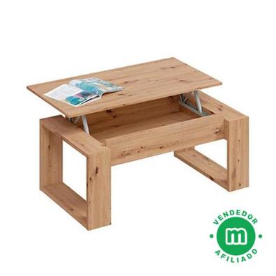Mesa de centro de madera de pino y cedro con borde vivo (pino de miel)