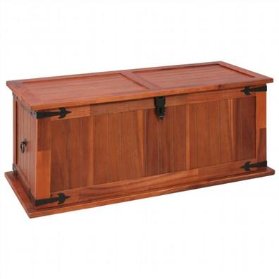 Baúl de almacenamiento madera maciza de sheesham 90x50x35 cm