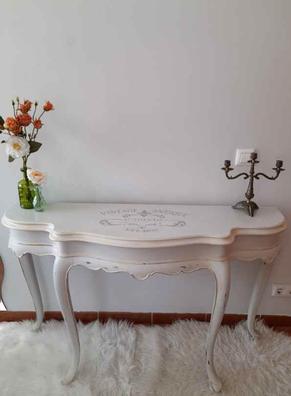 Consola de madera maciza decorada estilo Shabby Chic Romántico