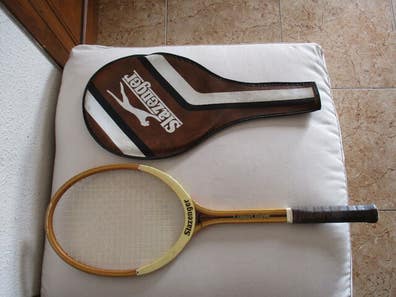 Raquette De Tennis Ancienne En Bois Slazenger Royal Crown – Vintage Avec Signes D'usage