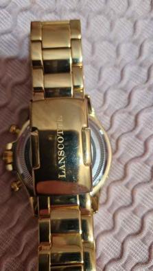 RELOJ LANSCOTTE ROYAL LADY EN ACERO CHAPADO EN ORO CON CIRCONITAS