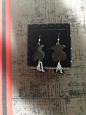 Pendientes tous discount oso negro plata