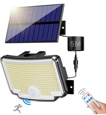 Lámpara aplique exterior solar led 1.2w recargable doble luz sensor
