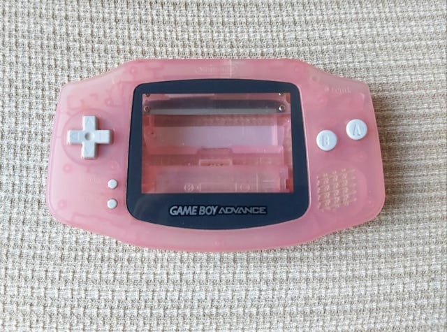 Es- Phonecaseonline Tasche Gameboy Advance Rosa Transparent Neue