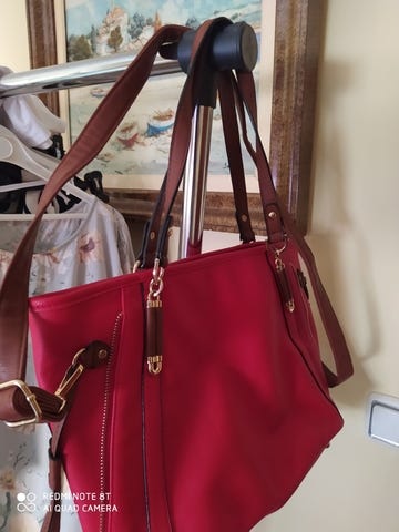Milanuncios Bolso rojo/Con tiras marrones