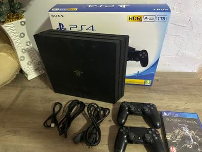 Consola Playstation 4 PS4 PRO 1TB 4K Negra con mando versión 2 y cables