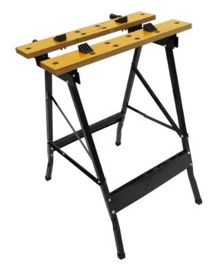 Banco de trabajo portátil, mesa de sierra de carpintero plegable con  abrazaderas ajustables, fácil de transportar con marco de acero resistente