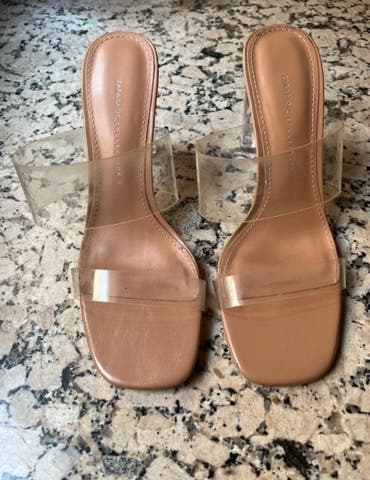 Milanuncios - Sandalias tacón alto acrílico nude