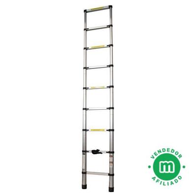 Escalera Aluminio Reforzada Extensible 20 escalones Altura 5.10 mts