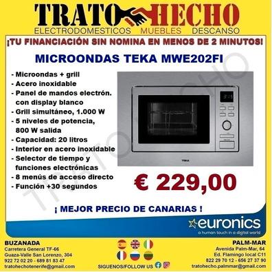 Microondas + Marco Teka MWE202 FI Inoxidable 20 Litros Grill 1000w