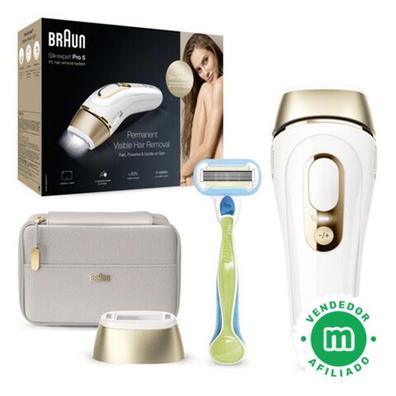 Depiladora De Luz Pulsada Braun Silk-expert Pro 5 PL5243, Reducción  Permanente Del Vello Visible en casa