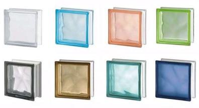 Pared de división de ladrillo de vidrio con bloques de vidrio, pared de  vidrio impermeable para ducha de baño, decoración de interiores (color  azul