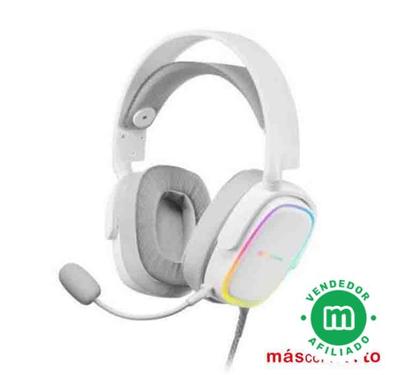 Phoenix - Auriculares Gaming con Microfono Inalambricos Wireless  Iluminacion RGB Sonido 7.1 Envolvente Blanco