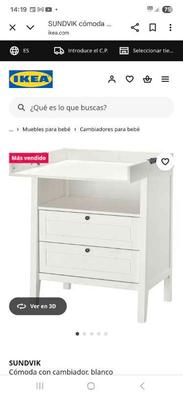 Milanuncios Cómoda cambiador Sundvik de Ikea