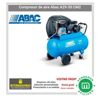 Compresseur d'air à piston 50L 3 Cv 10 bar Série Line A29B ABAC