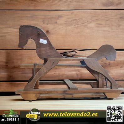 antiguo caballo de juguete cartón piedra a rued - Compra venta en