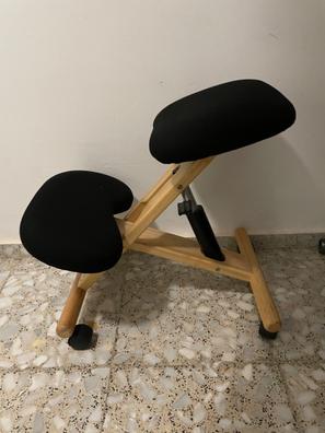 Silla ergonómica de rodillas con soporte de espalda, taburete ajustable  para el hogar y la oficina con cojines de esponja gruesos y asiento en  ángulo