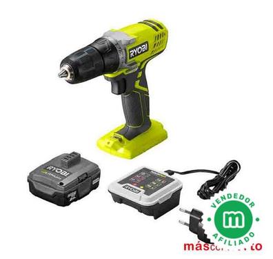 Taladro percutor a batería RYOBI de 18 v 2 baterias de 2Ah y 5 Ah.