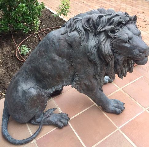 Milanuncios - Figura de bronce. Pareja de leones.