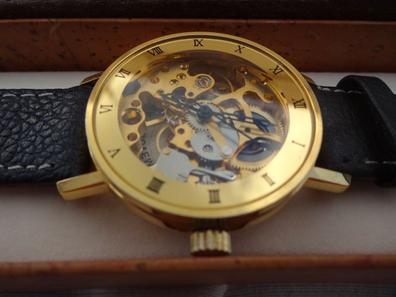 RELOJ LANSCOTTE ROYAL LADY EN ACERO CHAPADO EN ORO CON CIRCONITAS