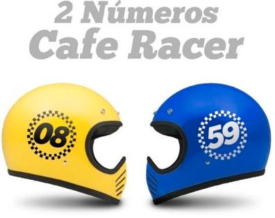 6 NUMEROS ADHESIVOS pegatinas en vinilo moto cafe racer stickers