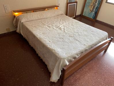 Base tapizada para dormitorio moderno - Muebles Valencia Medidas 90x190 cm  Acabado Polipiel Visón LD