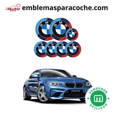 Emblema BMW 82 MM 2 Pines autoadhesivo Blanco/Negro (para capó