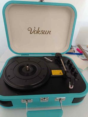  Tocadiscos de vinilo con altavoces, tocadiscos vintage para  discos de vinilo, tocadiscos accionados por correa, soporte de reproducción  Bluetooth de 3 velocidades, auriculares AUX RCA Line LP reproductores de  vinilo para