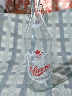 Botella de vidrio rectangular con tapón 1,5L - Orden en casa
