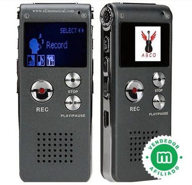 Mini grabadora de voz profesional recargable de 8 GB con audio digital todo  en uno y reproducción de MP3, color negro