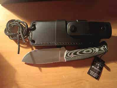 Cuchillo De Caza Joker "Nessmuk S" CL132, Mango De Abedul, Hoja De 11 Cm Sandvik 14c28n Funda Marrn De Cuero Herramienta De Pesca Caza Camping Y Senderismo 62033206